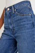 Raw Hem High Waist Straight Leg Loose Jeans